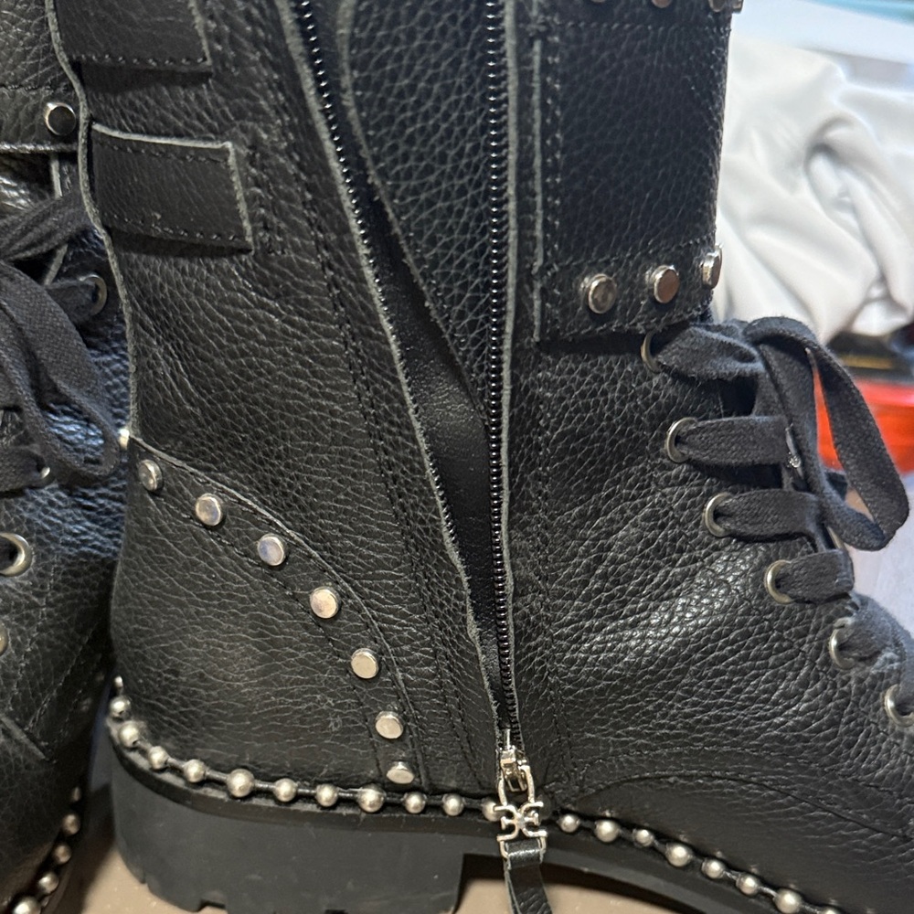 Sam Edelman Black Lace-Up Boots - Picture 4 of 5